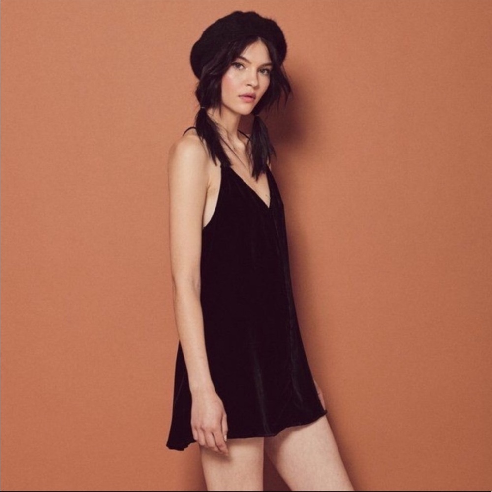 Collette Tank Dress Noir with neck tie